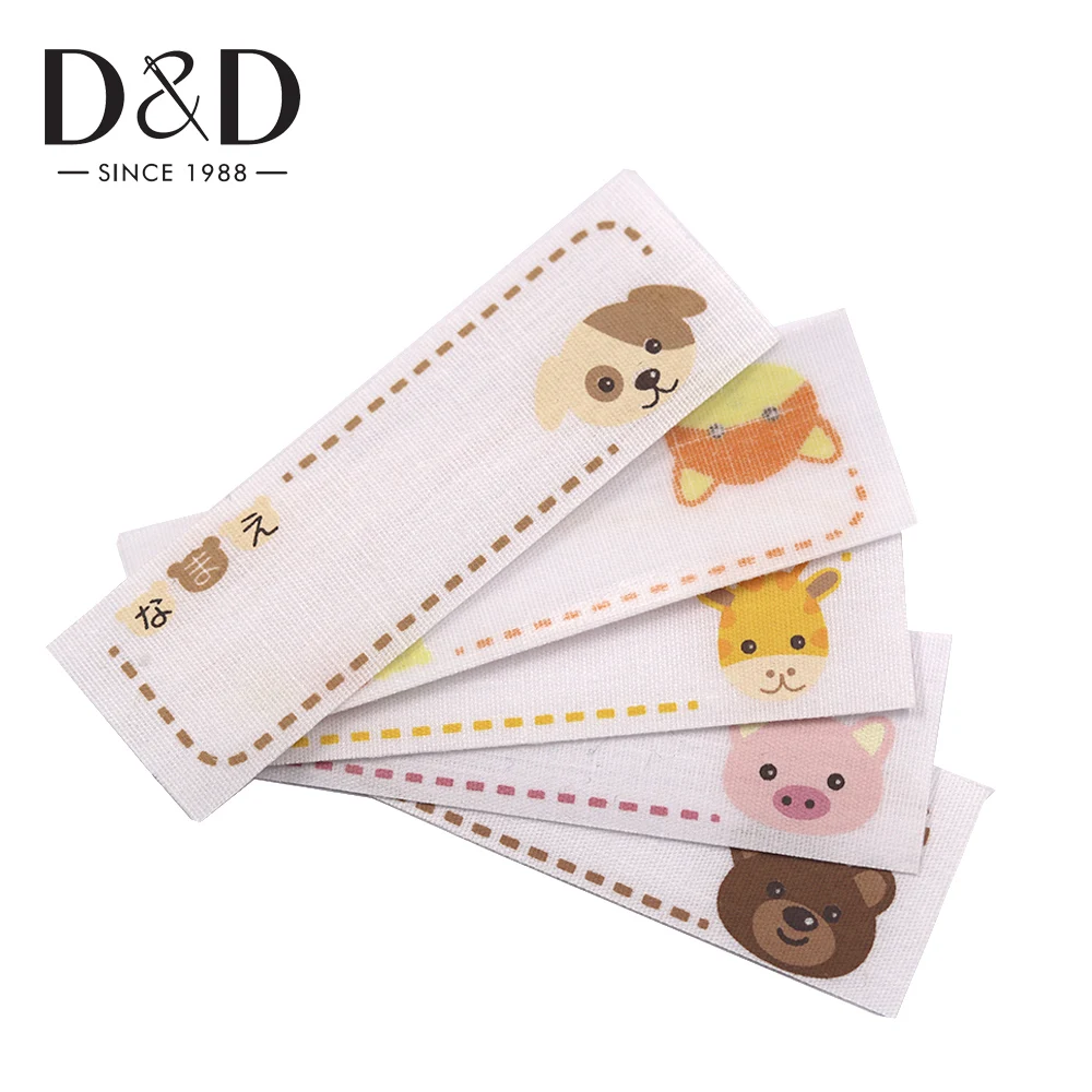 100pcs White Washable Iron on Sew on Name Labels Garment Uniform Tags Marker