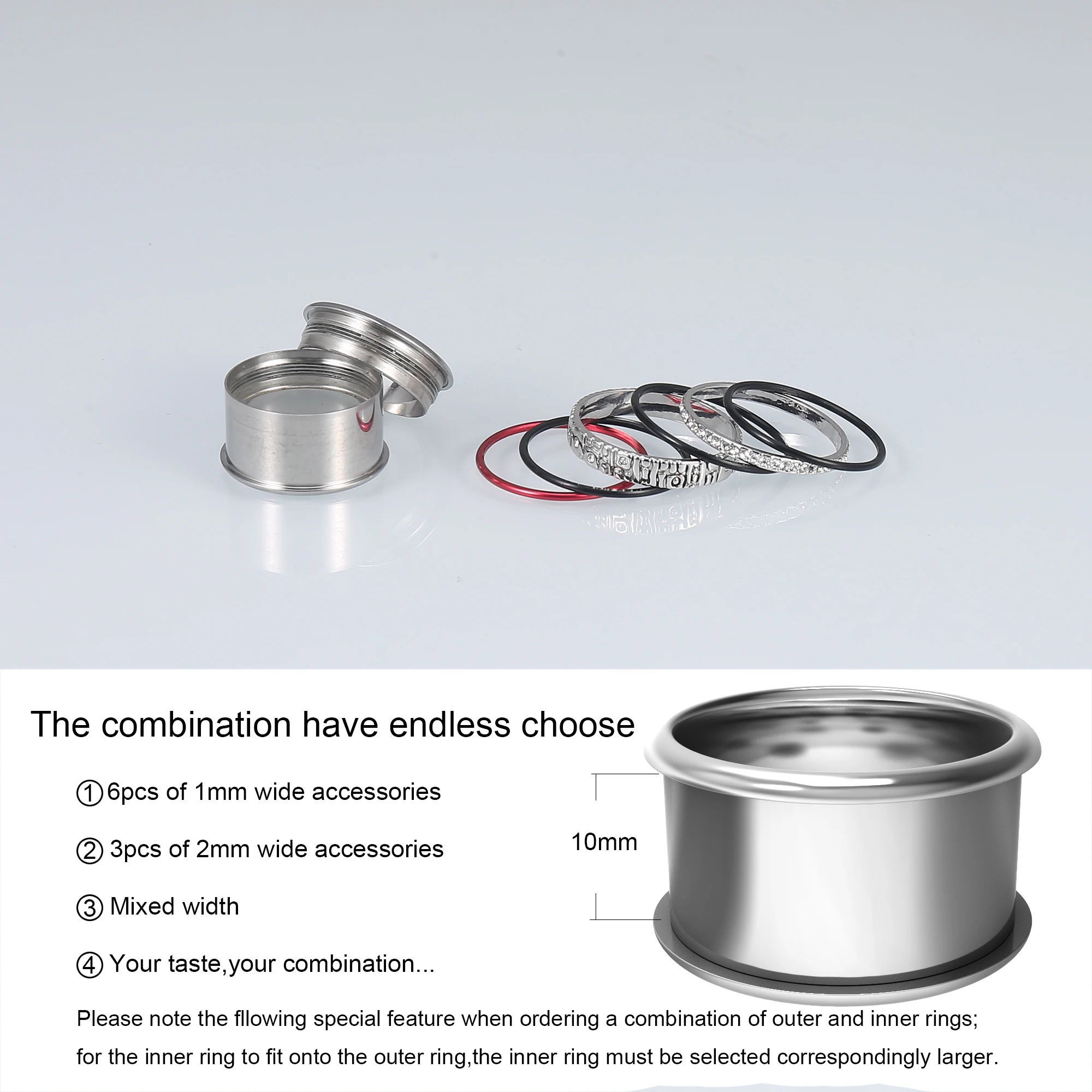 Cremo Gear Gold Ring Interchangeable Stainless Steel Rings Gear Band Combination Fidget Meditation Wedding Ring Femme Bijoux