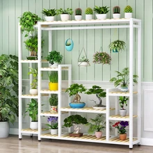 Железная художественная Бытовая многоярусная Крытая Балконная полка гостиная перегородка посадочного типа зеленые Луо полки для цветочных Горшков