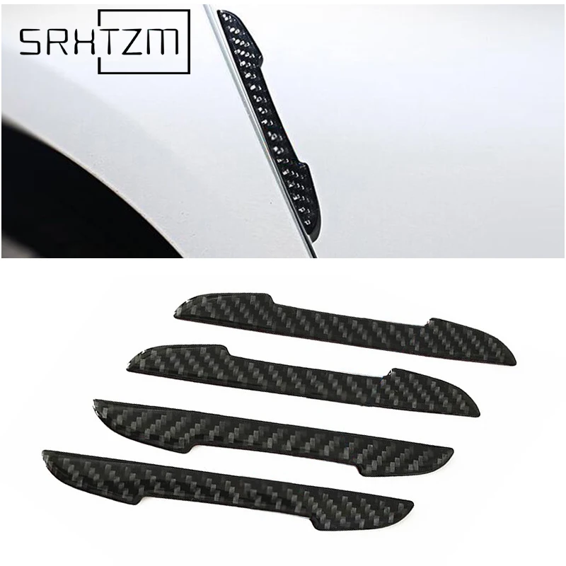 4pcs Carbon Fiber Car Accessories Door Scratch Bumper Scuff Trim Stickers For M3 M5 E36 E46 E60 E90 E92 BMW X1 F48 X3 X5 X6 | Автомобили и