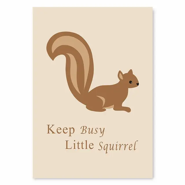 toile de decoration avec animaux de la foret renard ecureuil hibou peinture pour chambre d enfants images murales d art sans cadre pour salon aliexpress