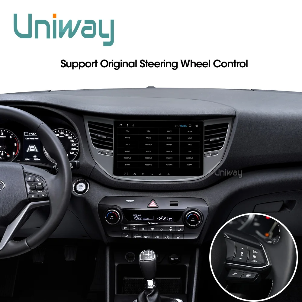 Uniway AXTS1071 2 г+ 32 г Octa 8 ядра android 8.1 автомобильный DVD для Hyundai Tucson/IX35 Мультимедиа автомобилей Радио GPS