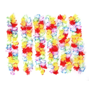 

10Pcs Hawaii Artificial Flower Necklace Garland Hawaiian Leis Wreath Summer Beach Party Decoration