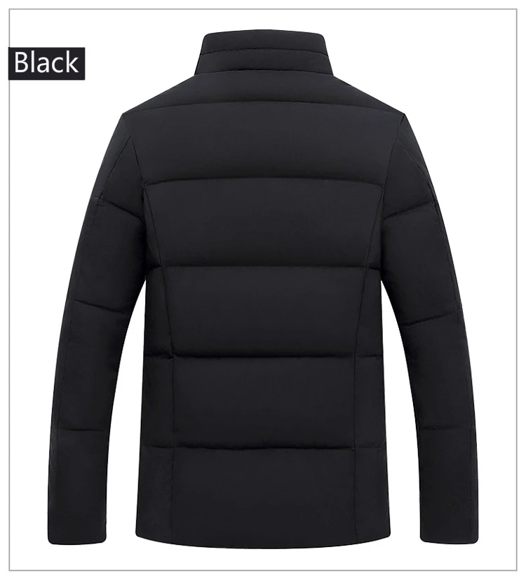 Зимняя новая мужская куртка, качественное теплое плотное пальто, зимняя темно-синяя черная парка, Мужская теплая верхняя одежда, модная мужская куртка на белом утином пуху