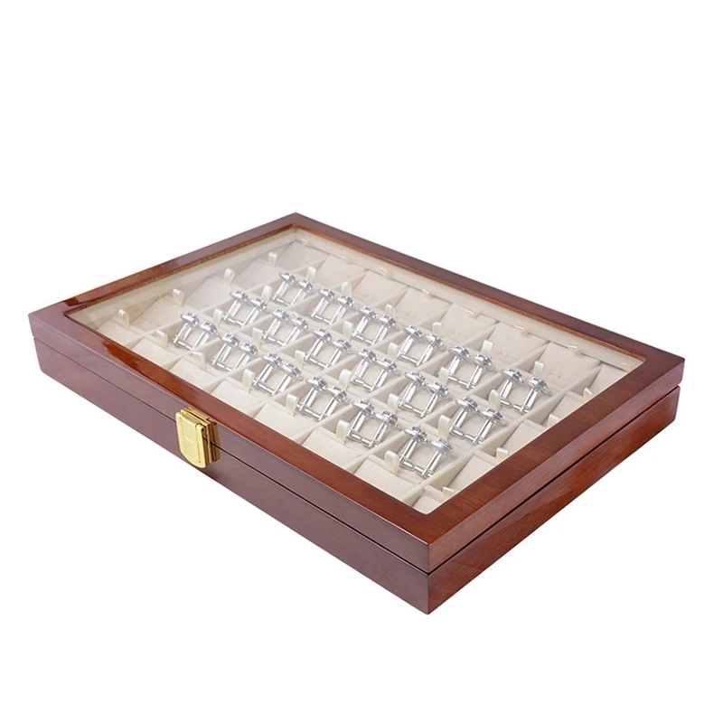 

40 Pairs Cufflink and Tie Clip Storage Box for Men Fashion Painted Wooden Ring Earring Collection Jewelry Display Box