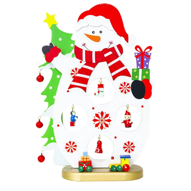 

Wooden Christmas Trees Decor Ornaments Festival Party Xmas Tree Home Table Desk Decoration Kids Christmas Gifts