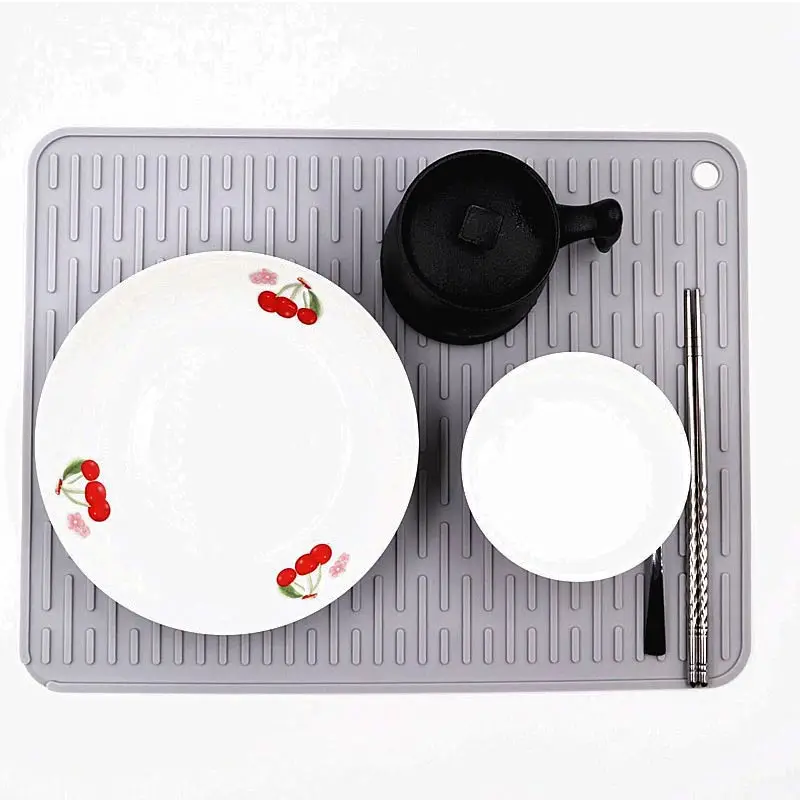 

Large Silicone Table Placemat Premium Heat Resistant Drying Mat Tableware Dishwasher Dish Cup Cushion Pad Dinnerware Table Mats