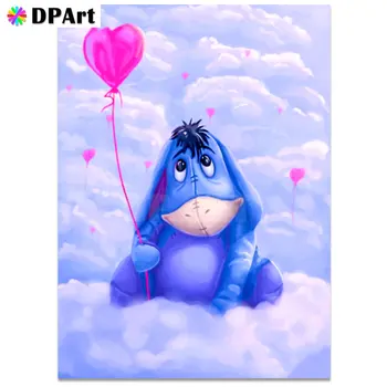 

Diamond Painting Full Square/Round Drill Cartoon Donke Red Hearts 5D Daimond Embroidery Cross Stitch Mosaic Picture Decor A111