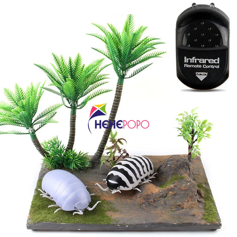Funny Remote Control Insect Pillbug Plastic Infrared RC Bug Toys for Children Jokes Prank