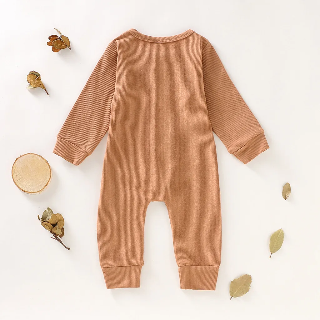 Newborn Infant Boys Baby Girl Clothing Long Sleeve Solid Romper Jumpsuit Christmas Costume Clothes Outfits MuqGew Coveralls