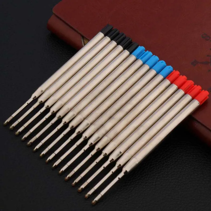 Nuevo  Recambios de recarga para Bolígrafo de Metal, de buena calidad, negro, azul y rojo, 10 Uds. Ky9gJRZg