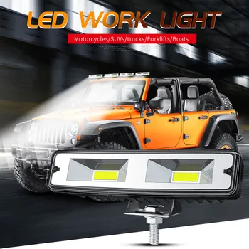 

12V 48W 2LED Work Light Bar 12V Plastic Shell Worklight Spotlight Lamp Off Road Vehicles LED Work Car Light For Ford Toyota SUV