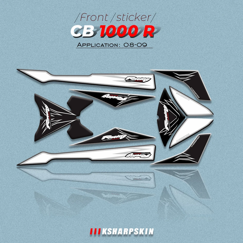 

Передняя обтекательная наклейка для мотоцикла, 3D-наклейки для Honda CB 1000R 2008 2009 cb 1000r 2008-2009 с логотипом