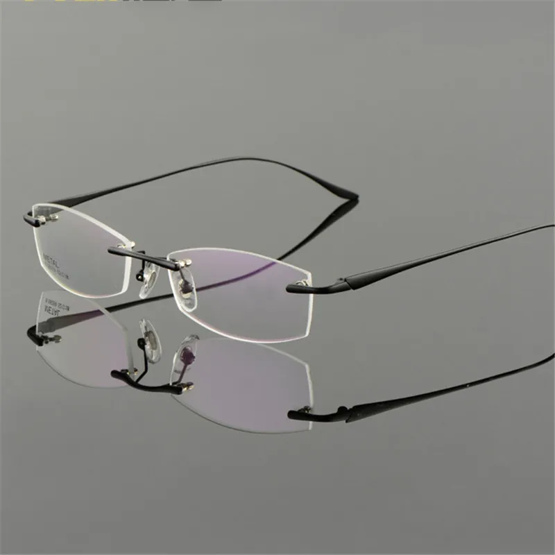 Vazrobe Рецептурные очки мужские золотые очки без оправы мужские бескаркасные очки прогрессивные для мужской близорукости оптические линзы Титан UV400