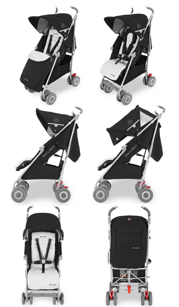 Импортная детская тележка Margroran Maclaren Techno XLR может лежать на складной детской корзине с зонтиком