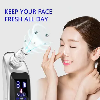 

Blackhead Remover Face Deep Nose Cleaner T Zone Pore Acne Pimple Removal Vacuum Suction Facial Diamond Beauty Clean Skin Tool