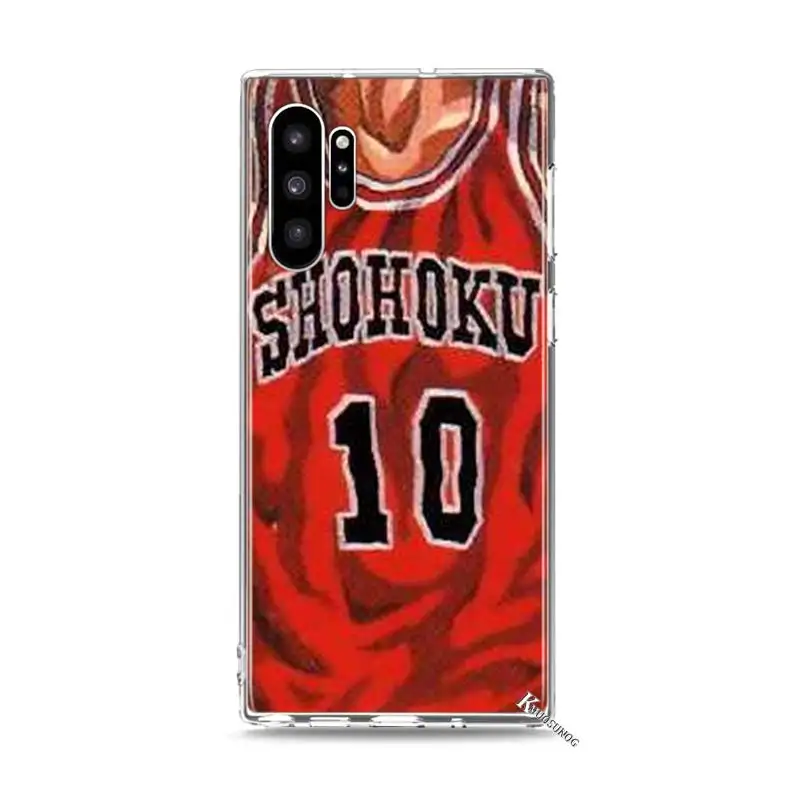 Прозрачный мягкий ТПУ чехол Slam Dunk аниме для samsung Galaxy Note 10 Pro Note 9 8 S10 5G S9 S8 S7 Plus чехол для телефона