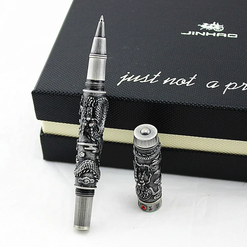 

JINHAO DRAGON EMBOSSED ROLLER BALL PEN WHITE AND GOLDEN