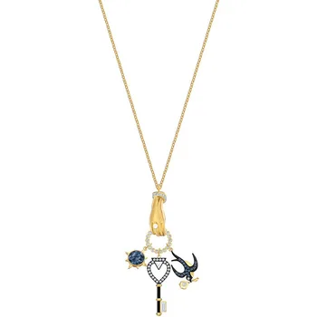 

1:1 High Quality Swa Necklace Women Swallow Key Sweater Tarot Series Lucky Jewelry