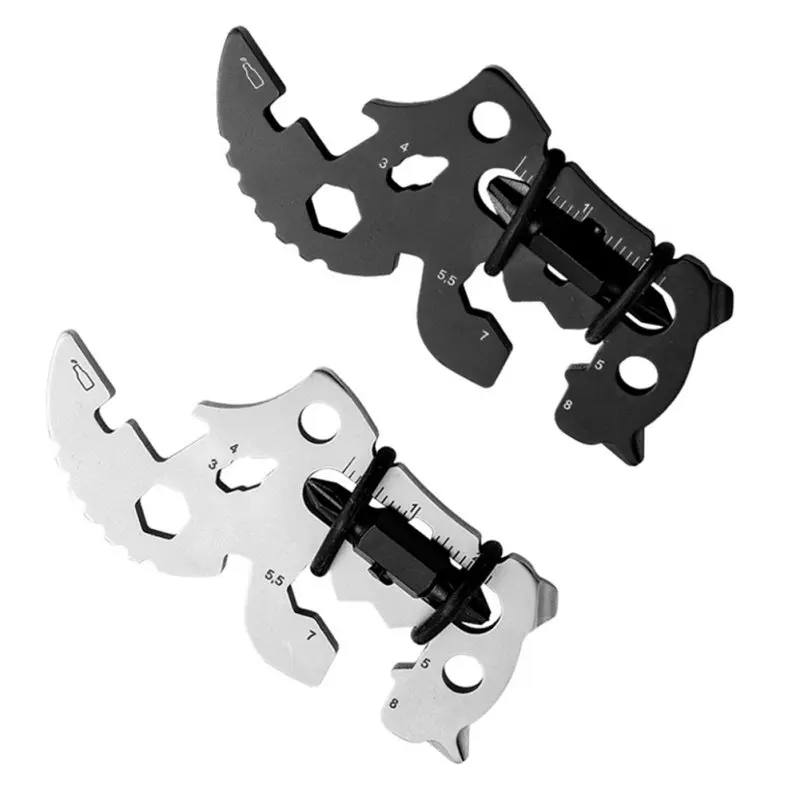 

Stainless Steel EDC Gadget Outdoor Multi Tool Hiking Camping Keychain Supplies Bottle Opener Multi-Function Tools Wrench Hot //