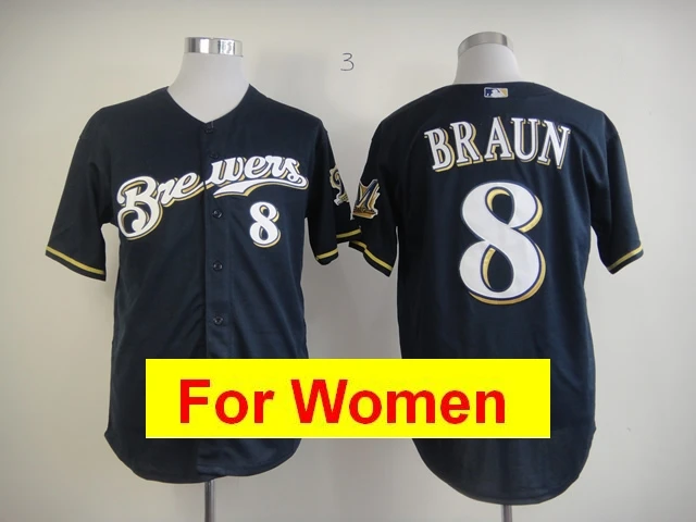 Темно-серый Женская майка Milwaukee Christian Yelich Lorenzo Cain Eric Thames Lorenzo Cain Ryan Braun FLEX& Cool Base - Цвет: Темно-серый