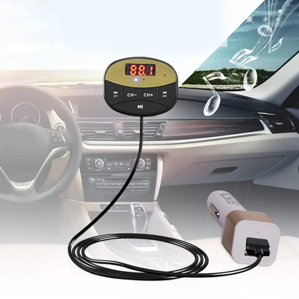 Приемник управления приложением 4.2fm автомобильный Handsfree Usb Powered Tf Play fm-передатчик