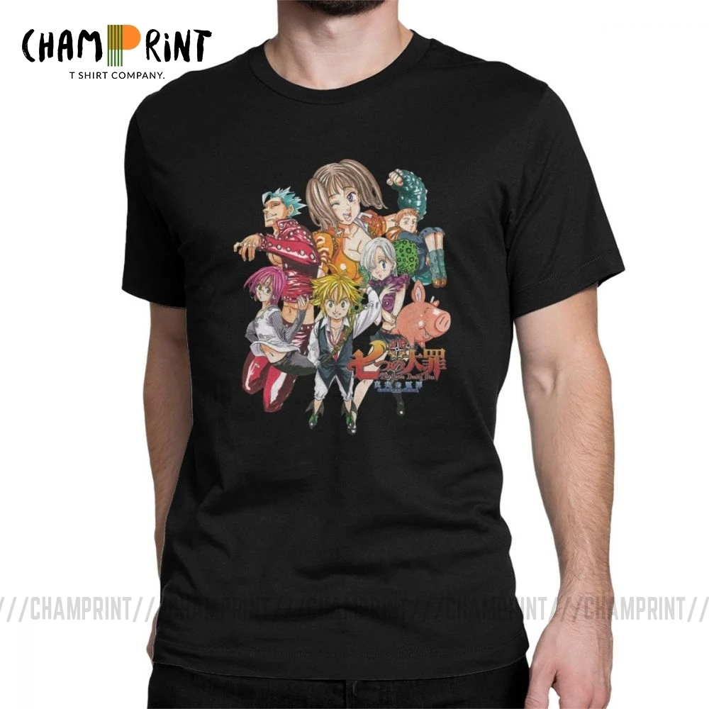 The Seven Deadly Sins Мужская футболка Meliodas Hawk винтажные хлопковые футболки с коротким