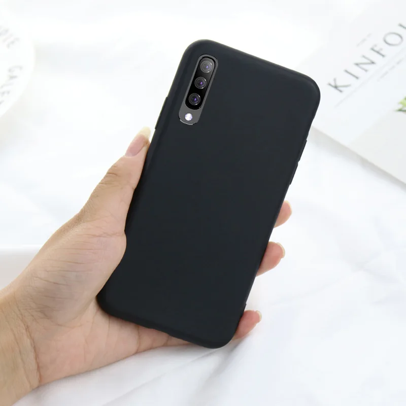Прозрачный мягкий тонкий чехол из силикона чехол для samsung Galaxy Note10 Pro S8 S9 S10 J4 J6 плюс A6 A9 A7 A80 A70 A60 A50 A40 A30 A20E A10 Конфеты Крышка - Цвет: Black