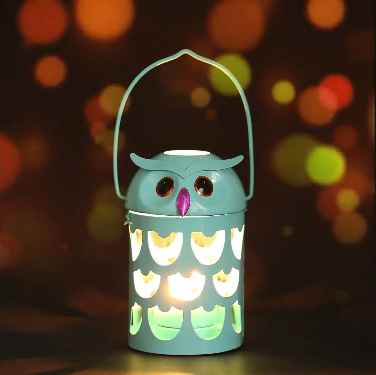 

Owl candle holder 6 color Hurricane lamp Practical ornament Fantastic ornament Home Furnishing Articles Iron sculpture