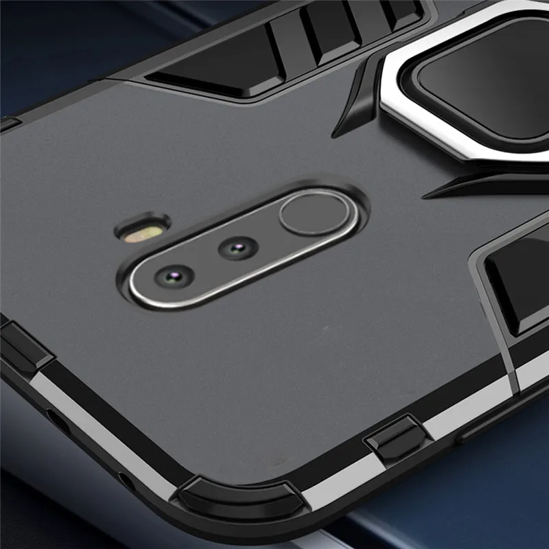 4-in-1 Shockproof Protective Armor Case with Magnetic Ring Holder