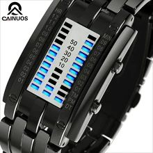 CAINUOS модные креативные часы мужской роскошный бренд часов цифровой светодиодный дисплей 50 м водонепроницаемые наручные часы для влюбленных Relogio Masculino