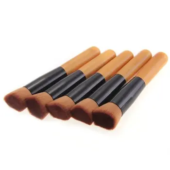 

5 PCS Flat Brush Top Buffer Foundation Powder Cosmetic Salon Makeup Basic Nylon