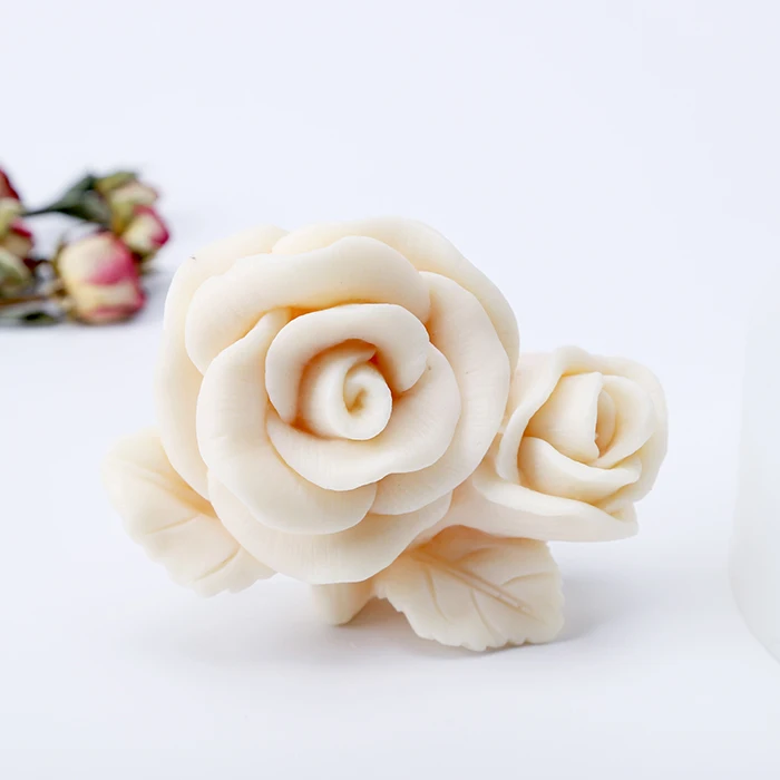 3D цветок силиконовые формы для мыла Свеча для торта формы DIY ремесло пион мыло изготовление пресс-форм Рождественские Формы