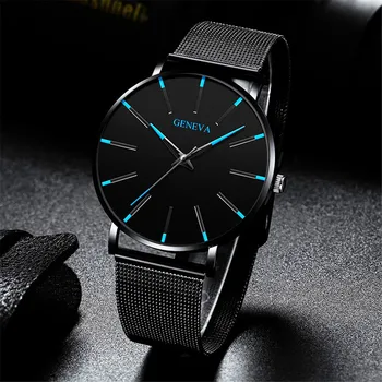 

2020 Minimalist Men's Fashion Ultra Thin Watch Man Business Simple Stainless Steel Mesh Belt Quartz Wristwatch Relogio Masculino