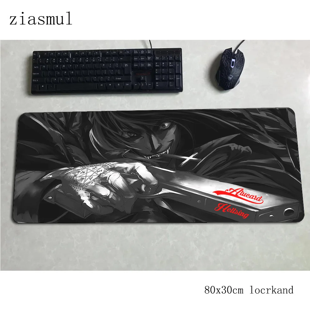 Hellsing коврик для мыши 800x300x3 мм, компьютерный коврик для мыши, геймерский геймпад, ПК, толстый игровой коврик для мыши, офисный коврик для мыши