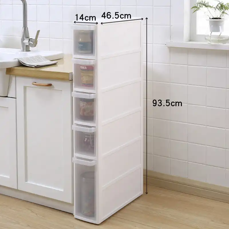 Amazon Com Ssline Slim Bathroom Floor Cabinet Wood Bathroom