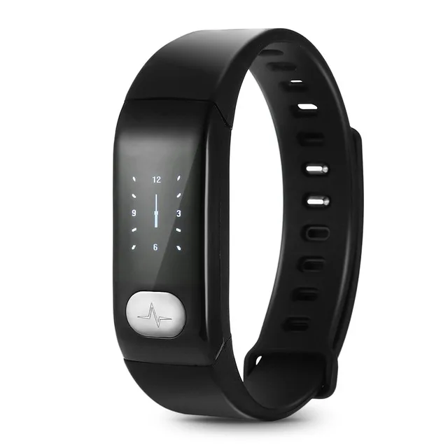 Водонепроницаемый E29PPG+ ECG умный чип Bluetooth беспроводной спортивный умный Браслет отслеживание движения монитор сердечного ритма браслет Smartband - Цвет: Черный