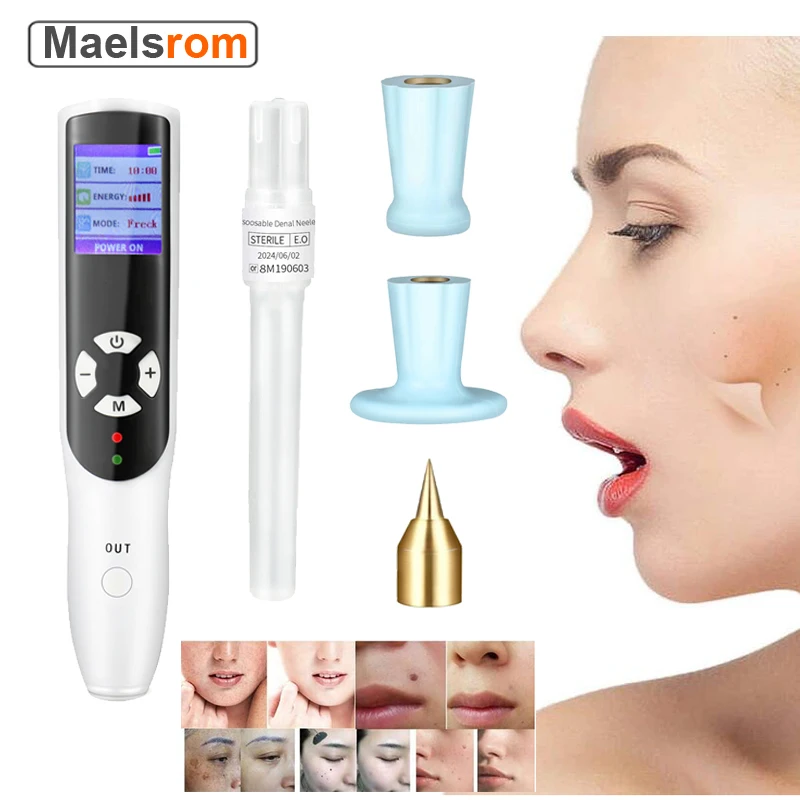 US $163.19 2 In 1 Plasma Pen Freckle Remover Machine And Ozone AntiWrinkle Device LCD Mole Tattoo Skin Tag Removal Tool Dark Spot Cleaner