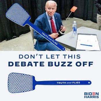 

Truth Over Flies Biden Harris Fly Swatter, Daily Portable, Plastic Fly Swatters Blue Black