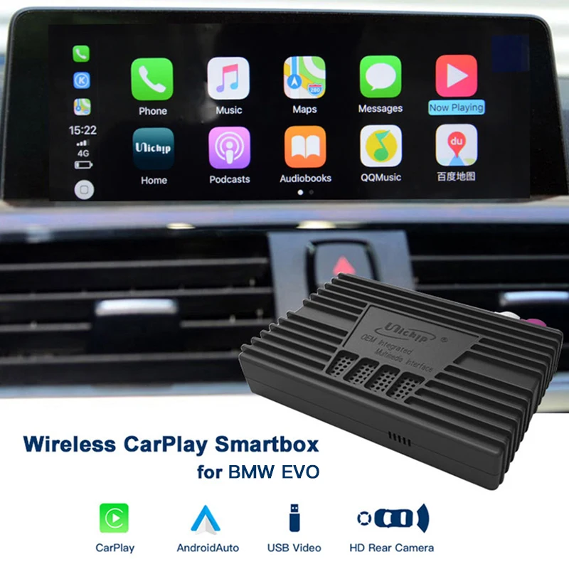 Unichip OEM встроенный беспроводной CarPlay Smartbox прокси для BWM EVO Basic HU головное