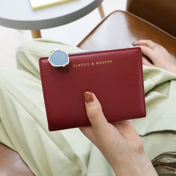 

Leather Wallet Women 2019 New Brand Short Multifunction Mini Card Holder Coin Purse Female Large Capacity Zipper Women's Wallets