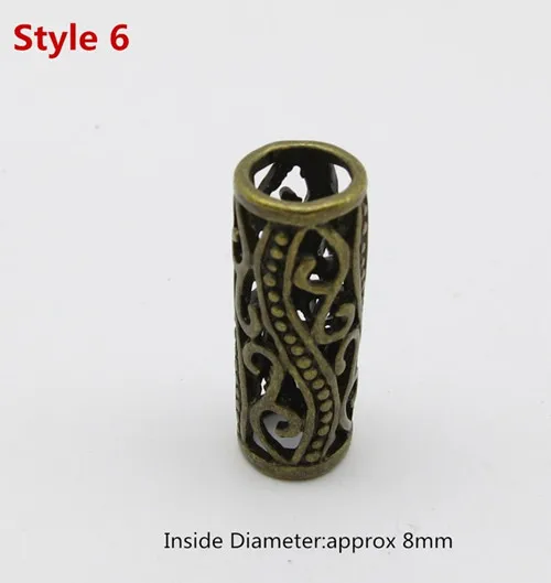 1pcs Style 6 1 шт./упак. разных 6 видов стилей viking, подвязанные лентой, с объемной волной, бороды, дредлоки, для увеличения объема, бусины кольца трубки для Аксессуары для волос - Цвет: 1pcs Style 6