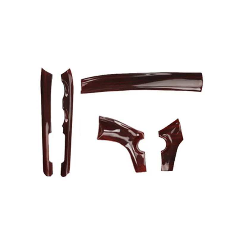 5Pcs/set Car Center Control Gear Box Both Sides Trim Cover Dashboard Co-pilot Decoration Strip For Toyota Highlander
