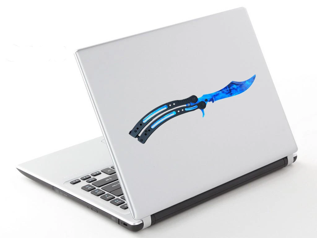 CSGO 사파이어 나비 칼 자동차 스티커에 대 한 성격 스티커 DIY 스티커 애니메이션 방수 캠핑 JDM 장식, 13CM ...