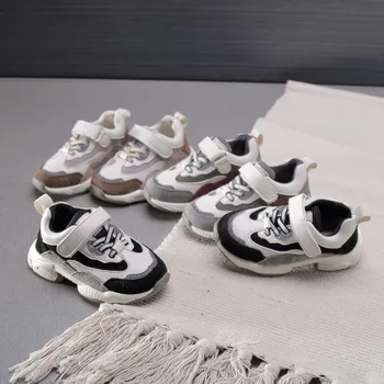 

Reflective Kids Sneakers High Quality Boys Shoes Hook Loop Toddler Shoes Breathable Mesh Shoes Children Sneakers Baby Trainers