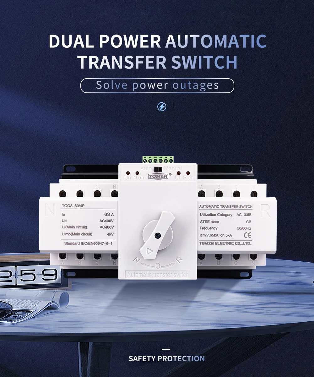 poder duplo, 4P, 63A, 380V, ATS