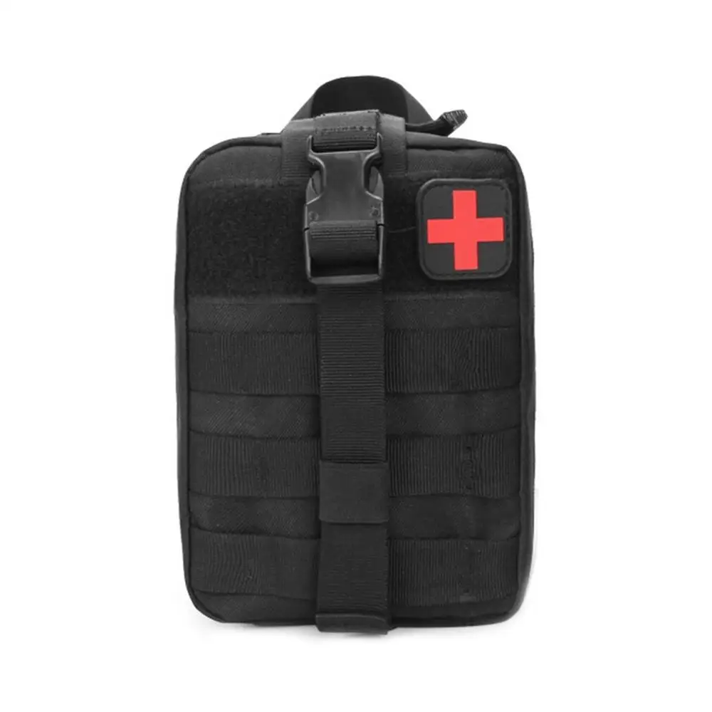 OUTDA тактическая сумка первой помощи, медицинский набор, сумка Molle EMT, Аварийная сумка для выживания, открытая медицинская коробка, большой размер, сумка SOS/посылка - Цвет: Black