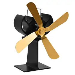4 лопасти тепла мощность дровяная плита экологичный вентилятор Дома Деревянная горелка для камина воздуходувки экономия топливного пальто