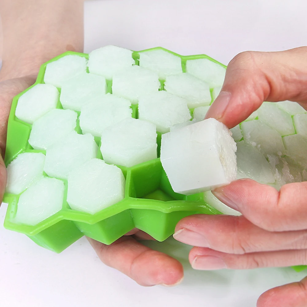 Honeycomb форма кубика льда 37 кубов Силиконовый поднос изготовитель ледяных кубиков формы для мороженого форма шоколада виски вечерние инструменты бара