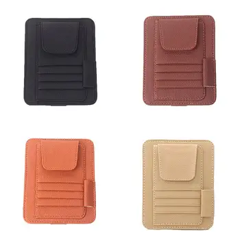 

Car Sun Visor Storage Clip New Upgraded Leather Car Multi-Function Storage Clip Car Interior Products